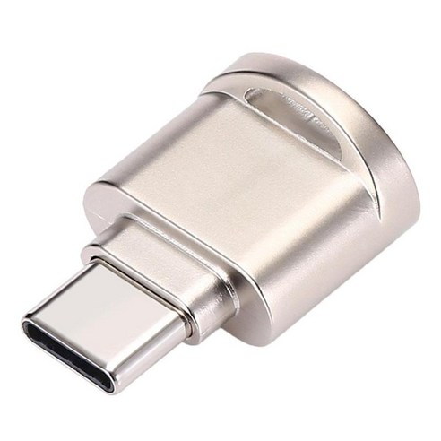 휴대 전화 황금 알루미늄 합금 미니 휴대용 USB 3.1 유형 C TF 카드 리더 OTG 어댑터, 설명