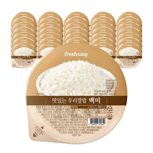 프레시지 우리쌀밥 즉석밥 백미, 210g, 72개