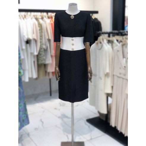 모조에스핀 트위드 배색 원피스 s232mse024(1894299)