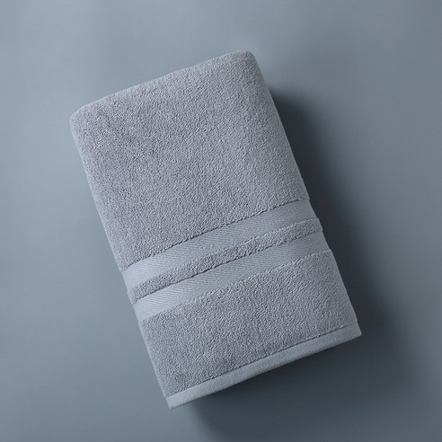 순면 목욕수건00g 140g 세트 다색 흡수 유연 자수, 회색/회색, 목욕수건