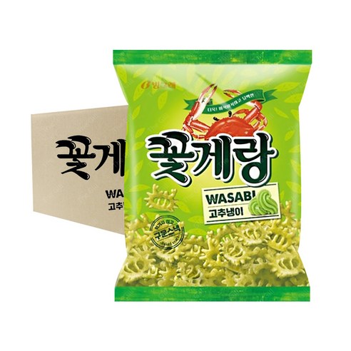 빙그레 꽃게랑 와사비 과자, 143g, 8개