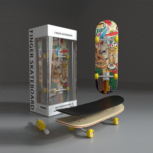 DIY 핑거 스케이트보드 / 미니 손가락 베어링 보드 Fingerboard skateboard, 99mm x 29mm (드라이브 포함), E, 1개