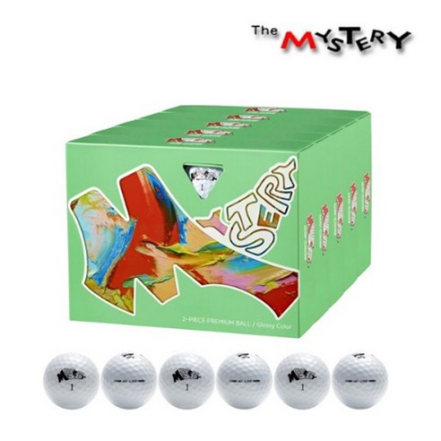 미스테리 MYSTERY 골프공 2피스 60구 비거리 [공식판매점], 1박스, 60개입, 유광 화이트