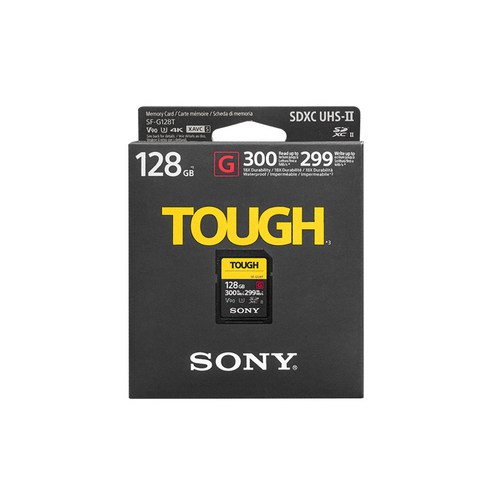 [소니 정품] SF-G128T 터프 메모리 + 케이스 / SDXC Class10 TOUGH UHS-II U3 V90/ED, SF-G128T TOUGH 128GB UHS-ll U3