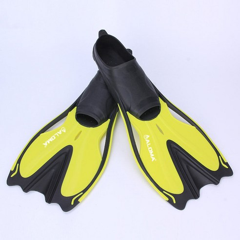수영 오리발 수영 장비 다이빙 개구리 신발 다이빙 장비 수영 신발, XS/230-235, 햇빛 노란색 (중간 및 긴)