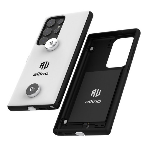 알리노 퍼펙트 핏 오토바이 자석 충전케이스 배달대행 충전거치대, 갤럭시S23, 화이트