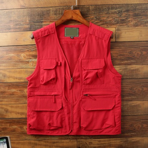 MOHEGIA 낚시조끼, 5XL, 레드