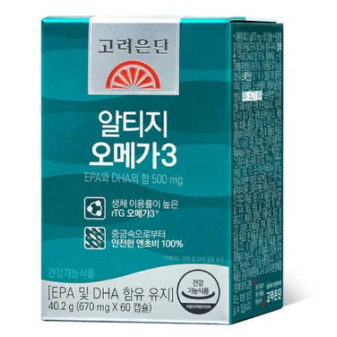 고려은단 알티지 오메가3 40.2g, 60정, 3개