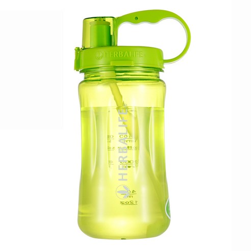 [XIG] 1000ml Herbalife 영양 스포츠 하이킹 물병 피트니스 밀짚 식품 등급 플라스틱 물병, Green 1000ml