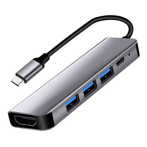 Retemporel 유형 C to HDMI 호환 4K USB-C 3.0 어댑터 허브 MacBook Samsung S8 Dex Huawei P30 Dock Xiaomi 10 프로젝터 TV, 1개, 회색