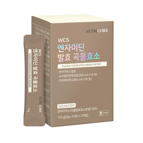 카무트효소  뉴트리코어 엔자이딘 발효 곡물효소 4g x 30포, 120g, 1개