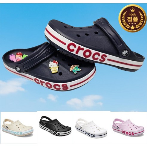 [크록스 코리아 정품] CROCS 바야밴드 클로그 남자 여자 크록스 슬리퍼 + 사시오악세서리