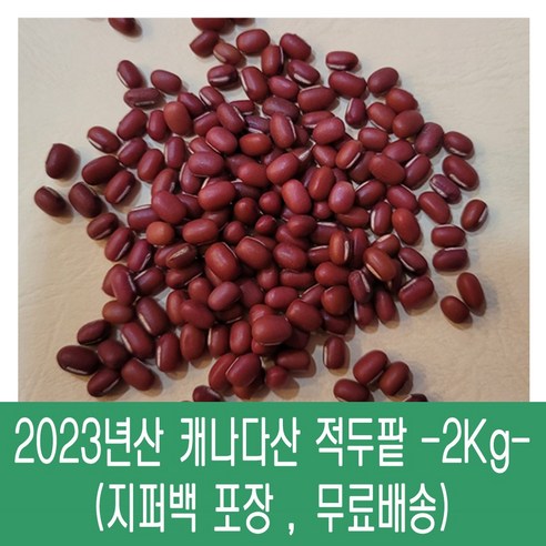 [다온농산] 2023년산 수입 캐나다산 적두/빨간팥 -2Kg- 팥앙금 팥빙수 팥죽, 1개, 2kg