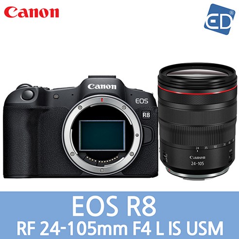 [캐논 정품] EOS R8 미러리스 카메라/ED, 10 R8+RF 24-105mm F4 USM