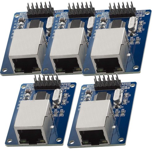 노 브랜드 Arduino 용 개발 보드 지원 모듈과 호환되는 5 팩 ENC28J60 이더넷 실드 LAN 네트워크 모듈, 없이