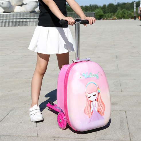 꿈과 모험을 싣고 달리는, 캐릭터 아동용 킥보드캐리어 트롤리가방