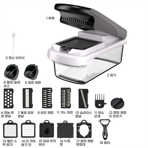 요리의 혁신, SOULBOOM 야채슬라이서 채칼 18in1: 주방을 예술 공간으로 승화시키다 야채슬라이서