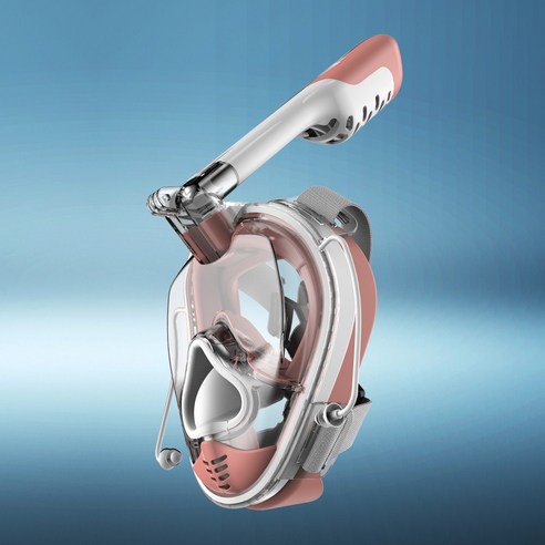 듀얼브레서 V3 스노쿨링 마스크 스노우쿨링 장비 스노클링 프리다이빙 풀페이스 마스크, 화이트