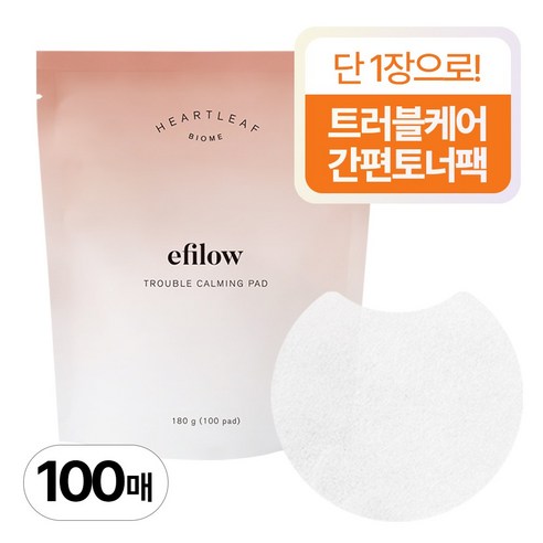 에필로우 어성초 바이옴 트러블 진정 패드 100매 리필, 1개 토너패드 에필로우 어성초 바이옴 트러블 진정 패드 100매 리필, 1개 토너패드