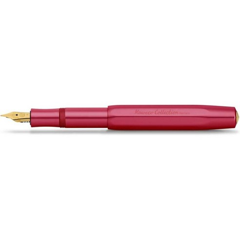 Kaweco COLLECTION 만년필 Ruby 프리미엄 (잉크 카트리지용 스틸 펜촉 포함), 루비컬러, Extra Broad