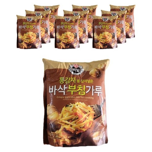 백설 통감자를 갈아넣은 바삭부침가루 1kg, 10개 대용량, 1kg, 10개