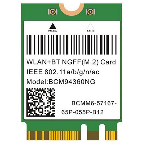 노 브랜드 1200Mbps BCM94360NG NGFF M.2 플러그 앤 플레이 무선 네트워크 어댑터 2230 Windows Mac용 WiFi 카드 802.11Ac, 무선 네트워크 카드