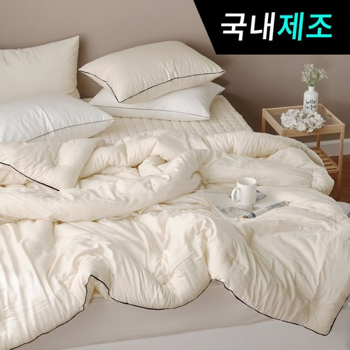 포근함과 건강을 모두 잡는 띵스룸 크림슈 이불세트