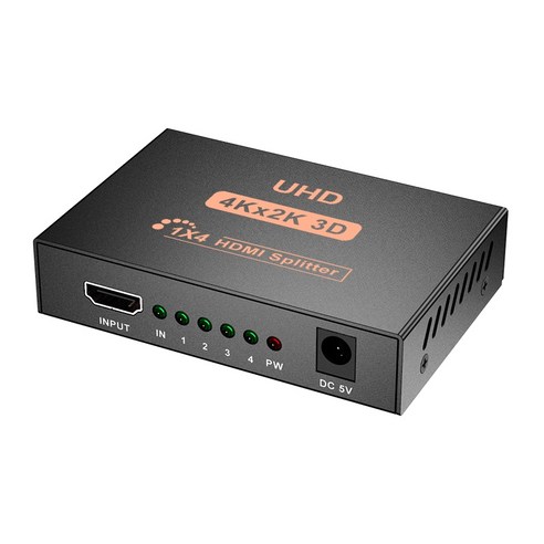 노 브랜드 4K 1X4 HDMI 분배기 1 포트 ~ 4 디스플레이 복제/미러 PS5용 USB 전원 분배기(1개, 쪼개는 도구