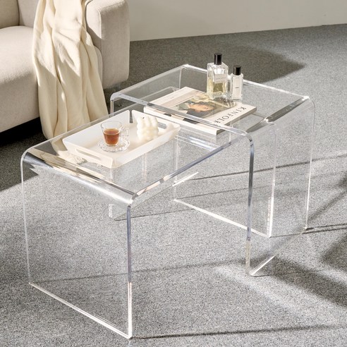 아크홀릭 거실테이블, 투명한 미의 세계 아크릴테이블