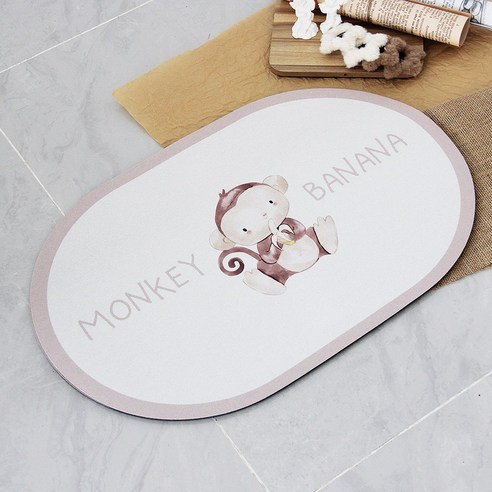 마이러블리펫 큐티베이지 빨아쓰는 규조토 발매트 40*60cm, MONKEY BANANA