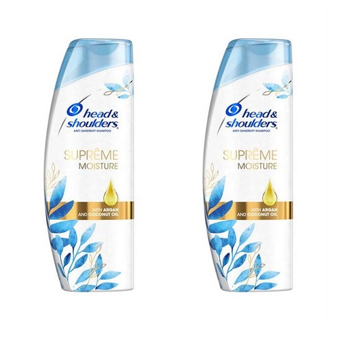 Head & Shoulders Supreme Moisture Shampoo 헤드앤숄더 슈프림 모이스처 샴푸 400ml 2팩, 2개