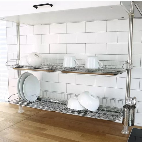 주방 수납의 혁신, 2단 원터치 씽크선반 스토피아식기건조대