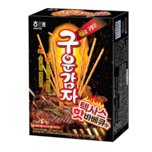 구운감자 텍사스 핫 바베큐맛, 27g, 5개