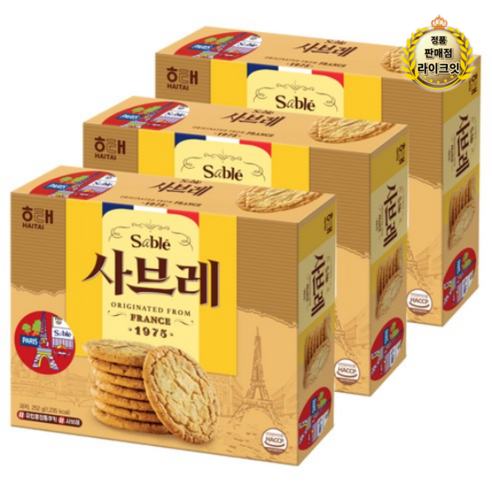 라이크잇 Sable 비스켓, 252g, 3개