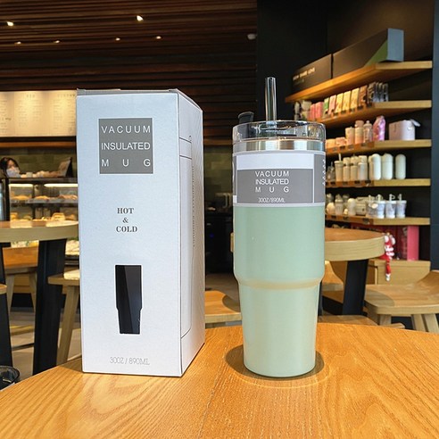 ZZJJC 아이디어 보온병 아이디어 텀블러 아웃도어 보온병, 녹색, 501-600ml