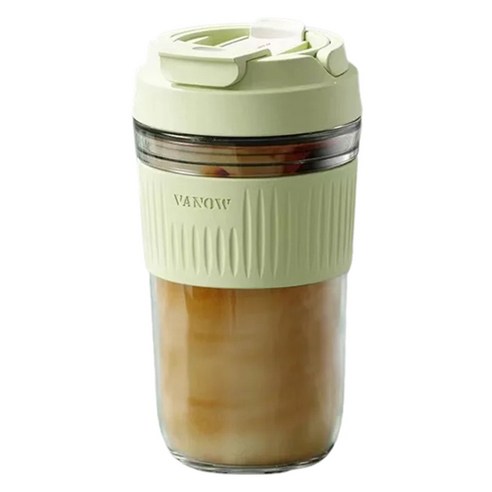 Vanow 더블 드링크 휴대용 텀블러, 1개, 민트 그린, 460ml