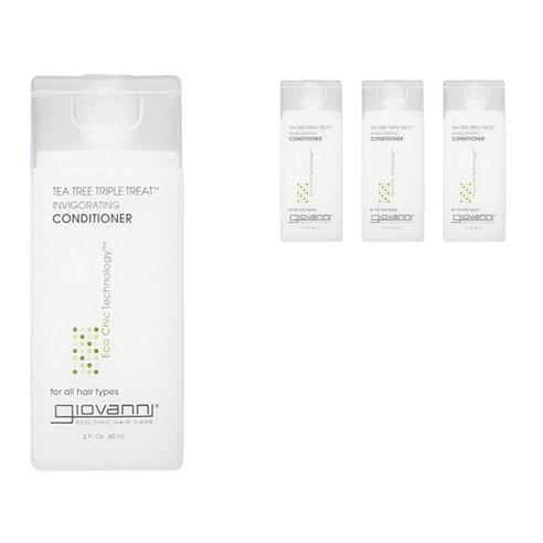 지오바니 티트리 트리플 트리트 활력 컨디셔너, 60ml, 4개