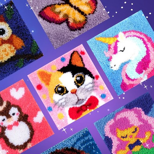 유엘스타일 스킬자수 쪼꼬미 방석 DIY 패키지 30 x 30 cm, 1개, C8음악
