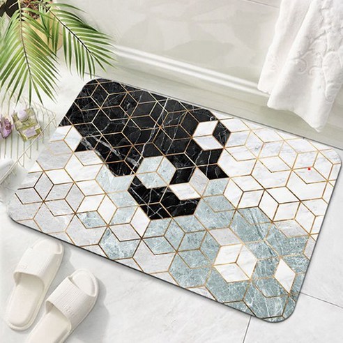 어뮤즈하우스 골드라이너 빨아쓰는 규조토 발매트 40*60cm, 스퀘어_01, 1개