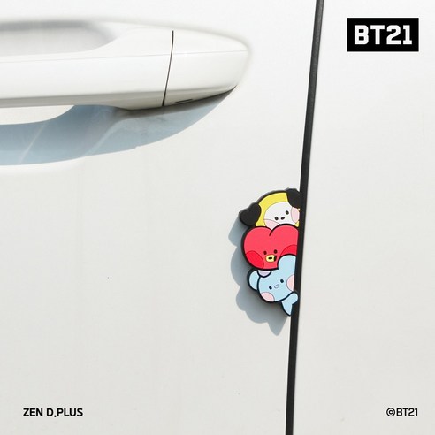 BT21 차량용 문콕방지가드 자동차 문콕방지 도어 가드 4개, 4개 1set, 혼합색상