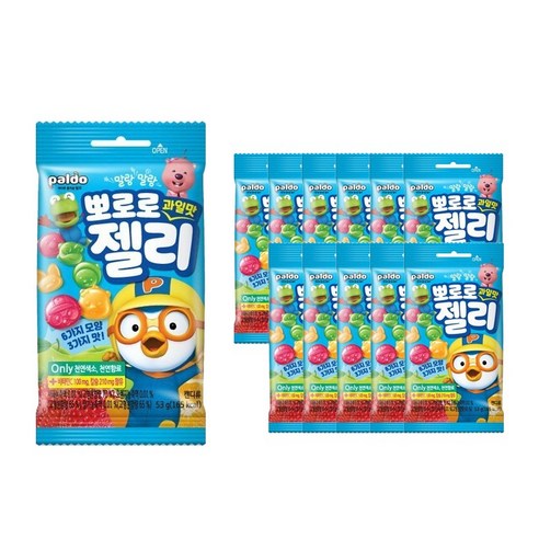 팔도 뽀로로 과일맛 젤리, 53g, 24개