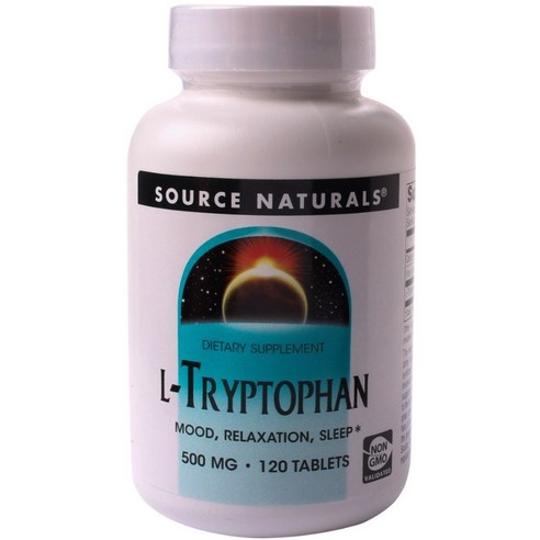 소스내츄럴스 L-트립토판 500mg 타블렛, 120정, 6개