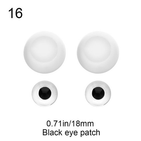 인형눈 1 세트 8 26mm 반원형 아크릴 인형 눈 안구 장난감 액세서리 DIY 점토, [16] 18mm-Black