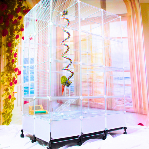 새장 앵무새 대형조 전용의 멋진 선택, 파파모미 DIY새장