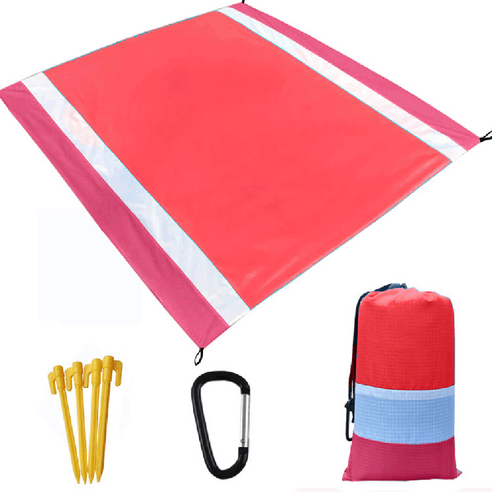 Lixada YCD-019 방수 야외 캠핑 해변 매트 210 * 200cm, Pink&Red