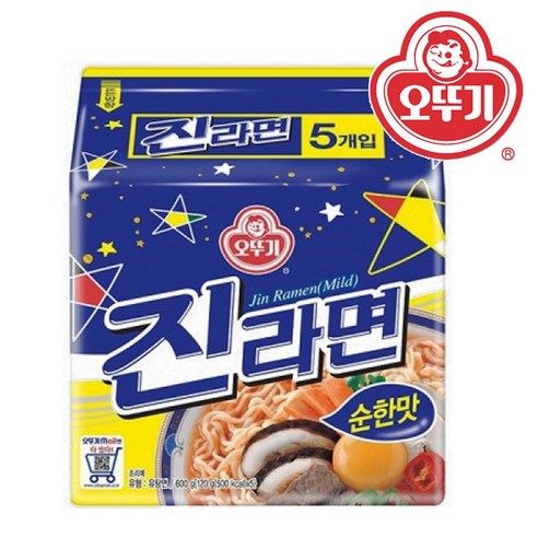오뚜기 진라면 순한맛, 5개