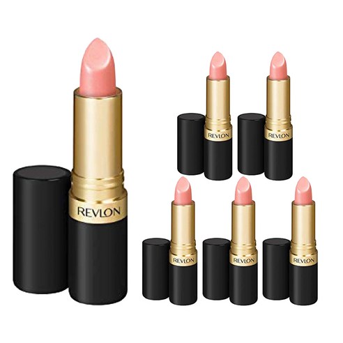 레브론 수퍼 러스트러스 펄 립스틱, Silver City Pink, 6개