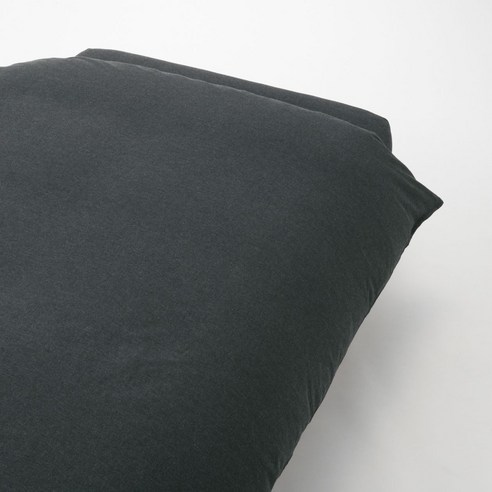 무인양품 MUJI 면 플란넬 이불 커버(하부버튼타입) A9A4224, 차콜