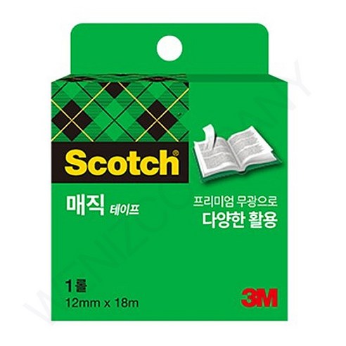 스카치 매직 테이프 리필 12mm x 18m, 혼합 색상, 5개입