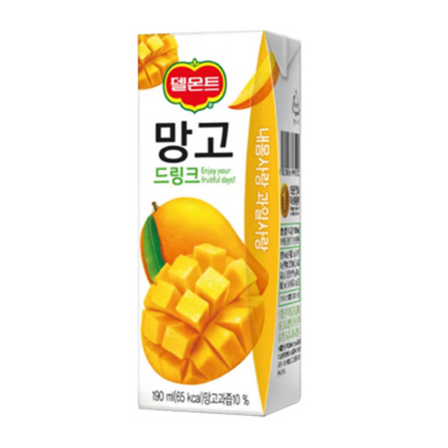 델몬트 망고 드링크 190ml 48팩, 48개